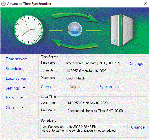 Screenshot of Advanced Time Synchronizer 2.9.0.631