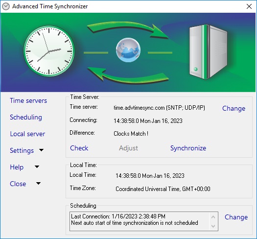 Advanced Time Synchronizer screenshot Advanced Time Synchronizer screenshot
