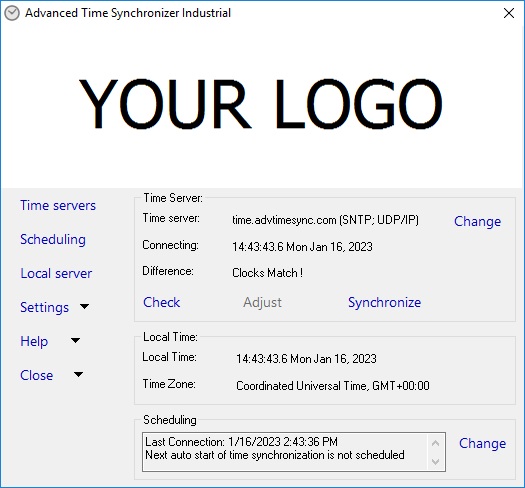 Advanced Time Synchronizer Industrial screenshot