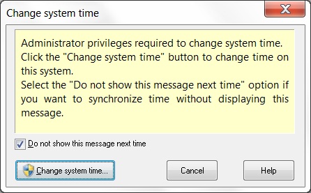 Changing time in Windows 7