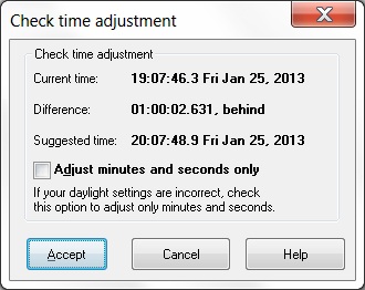 Check Time Adjustment