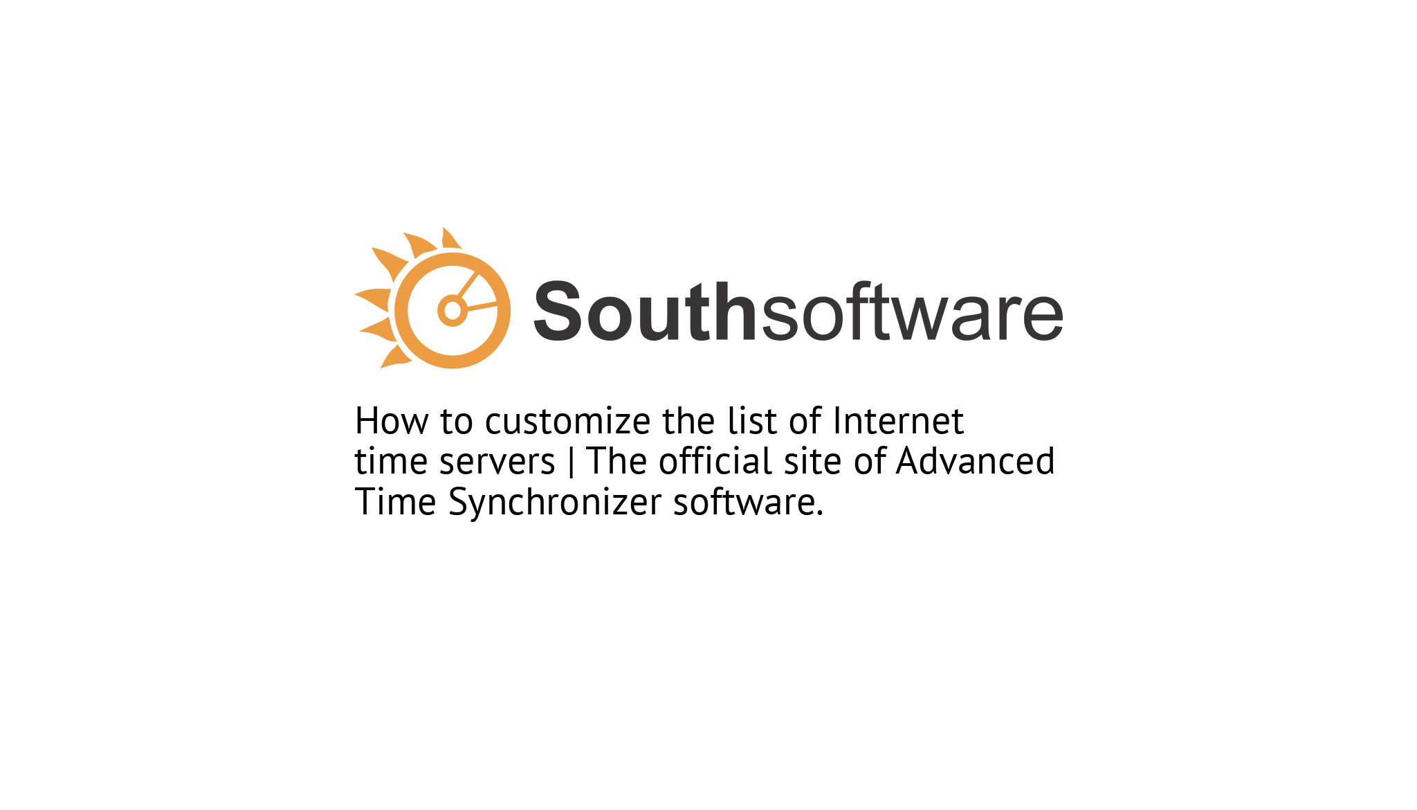 How to customize the list of time servers The official site